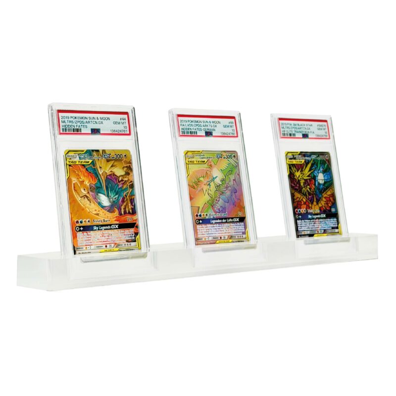 Acrylst&auml;nder 3-Slot geeignet f&uuml;r PSA Regular Cards